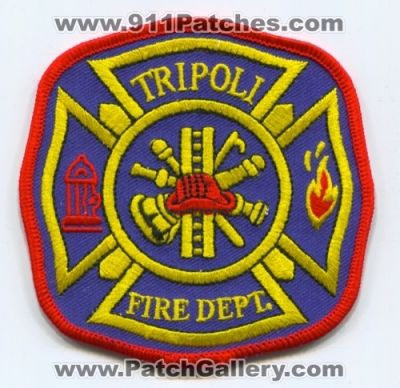 Tripoli Fire Department Patch (Iowa) (Confirmed)
Scan By: PatchGallery.com
Keywords: dept.