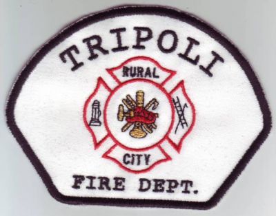 Tripoli Fire Department Patch (Iowa)
Thanks to Dave Slade for this scan.
Keywords: dept. rural city