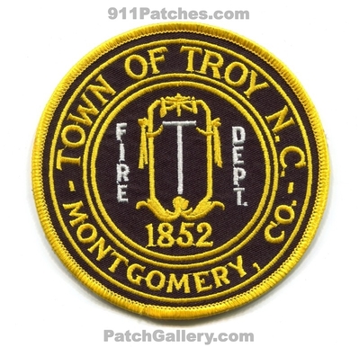 Troy Fire Department Montgomery County Patch (North Carolina)
Scan By: PatchGallery.com
Keywords: town of dept. 1852 co.