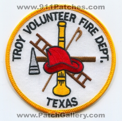 Troy Volunteer Fire Department Patch (Texas)
Scan By: PatchGallery.com
Keywords: vol. dept.
