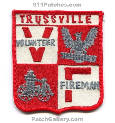 Trussville Fire Department Volunteer Fireman Patch (Alabama)
Scan By: PatchGallery.com
Keywords: dept. vol.