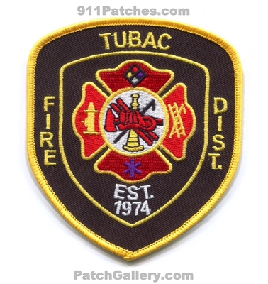 Tubac Fire District Patch (Arizona)
Scan By: PatchGallery.com
Keywords: dist. department dept. est. 1974