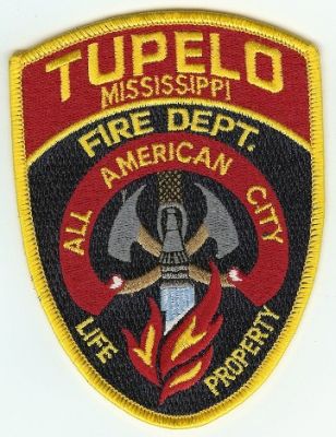 Tupelo Fire Dept
Thanks to PaulsFirePatches.com for this scan.
Keywords: mississippi department