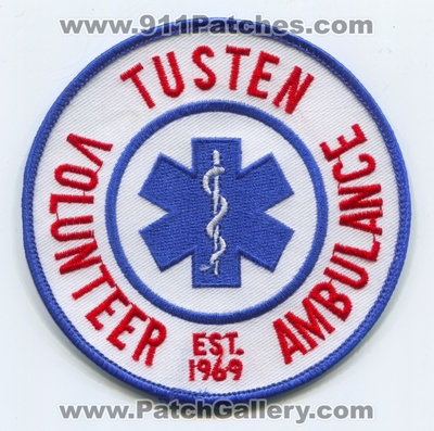 Tusten Volunteer Ambulance EMS Patch (New York)
Scan By: PatchGallery.com
Keywords: vol. emt paramedic est. 1969
