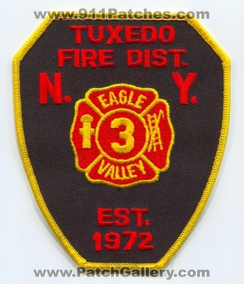 Tuxedo Fire District 3 Eagle Valley Patch (New York)
Scan By: PatchGallery.com
Keywords: dist. department dept. n.y.