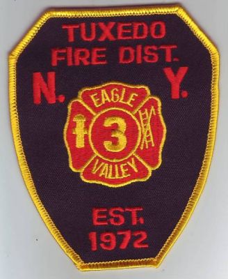 Tuxedo Fire District 3 Eagle Valley (New York)
Thanks to Dave Slade for this scan.
Keywords: dist. n.y.