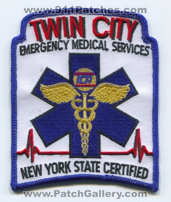 Twin City Emergency Medical Services EMS Ambulance Patch (New York)
Scan By: PatchGallery.com
Keywords: state certified tca emt paramedic