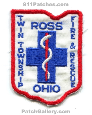 Twin Township Fire and Rescue Department Ross County Patch (Ohio) (State Shape)
Scan By: PatchGallery.com
Keywords: twp. & dept. co.
