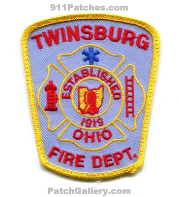 Twinsburg Fire Department Patch (Ohio)
Scan By: PatchGallery.com
Keywords: dept. established 1919