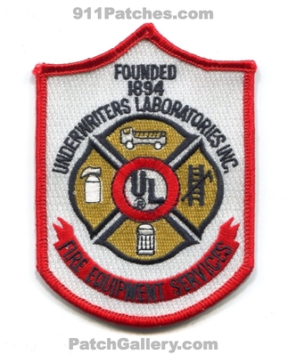 Underwriters Laboratories UL Inc Fire Equipment Services Patch (Illinois)
Scan By: PatchGallery.com
Keywords: u.l. labs inc. founded 1894