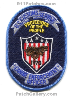 United States Customs Service Canine Enforcement Officer Patch
Scan By: PatchGallery.com
Keywords: u.s. us k9 k-9 1970