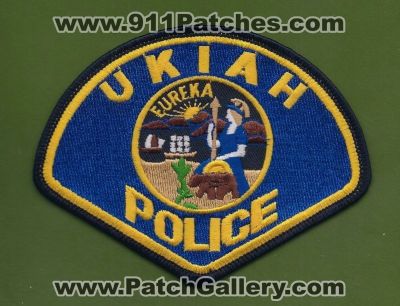 Ukiah Police Department (California)
Thanks to PaulsFirePatches.com for this scan. 
Keywords: dept.