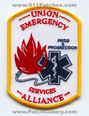 Union Alliance Emergency Services Fire EMS Patch (Kentucky)
Scan By: PatchGallery.com
Keywords: es department dept. pride & and progression