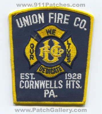 Union Fire Company Cornwell Heights Patch (Pennsylvania)
Scan By: PatchGallery.com
Keywords: co. hts. pa. est. 1928 we dedicate our lives department dept.