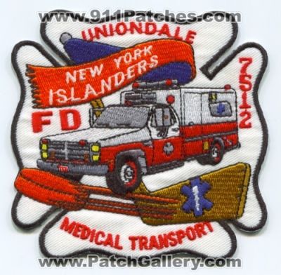Uniondale Fire Department Medical Transport 7512 (New York)
Scan By: PatchGallery.com
Keywords: dept. fd ems ambulance emt paramedic islanders