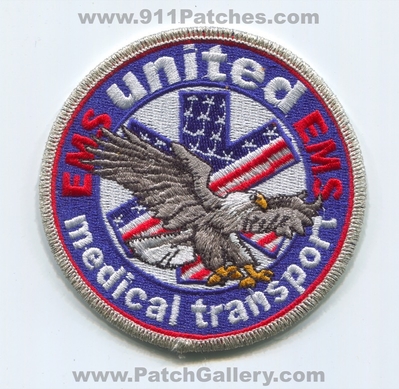 United Medical Transport Emergency Medical Services EMS Patch (UNKNOWN STATE)
Scan By: PatchGallery.com
Keywords: Ambulance EMT Paramedic