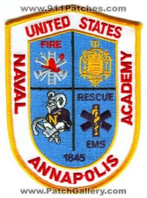 United States Naval Academy Annapolis Fire Rescue Department USN Navy Military Patch (Maryland)
Scan By: PatchGallery.com
Keywords: dept. ems