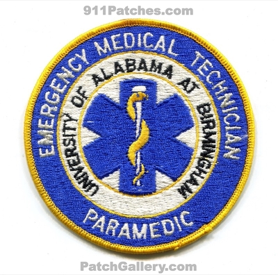 University of Alabama at Birmingham Emergency Medical Technician EMT Paramedic Patch (Alabama)
Scan By: PatchGallery.com
Keywords: ems ambulance