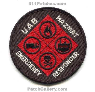 University of Alabama at Birmingham HazMat Emergency Responder Patch (Alabama)
Scan By: PatchGallery.com
Keywords: uab haz-mat hazardous materials fire