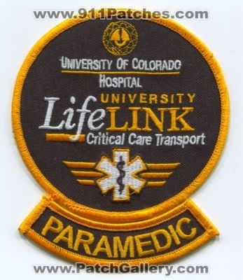 University LifeLink Critical Care Transport Paramedic Patch (Colorado)
[b]Scan From: Our Collection[/b]
Keywords: of hospital cct ems ambulance