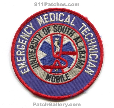 University of South Alabama Mobile EMT EMS Patch (Alabama)
Scan By: PatchGallery.com
Keywords: emergency medical technician services