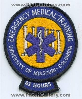 University of Missouri Columbia UMC Emergency Medical Training 81 Hours Patch (Missouri)
Scan By: PatchGallery.com
Keywords: ems