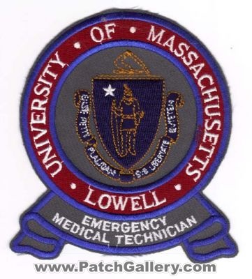 University of Massachusetts Lowell Emergency Medical Technician
Thanks to Michael J Barnes for this scan.
Keywords: ems emt
