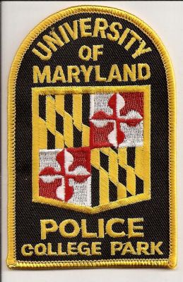 University of Maryland Police College Park
Thanks to EmblemAndPatchSales.com for this scan.
Keywords: maryland