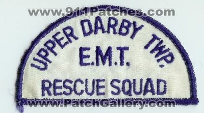 Upper Darby Township Rescue Squad EMT (Pennsylvania)
Thanks to Mark C Barilovich for this scan.
Keywords: twp. e.m.t.