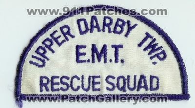 Upper Darby Township Rescue Squad EMT (Pennsylvania)
Thanks to Mark C Barilovich for this scan.
Keywords: twp. e.m.t.