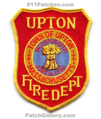 Upton Fire Department Patch (Massachusetts)
Scan By: PatchGallery.com
Keywords: town of dept. incorporated june 14, 1735
