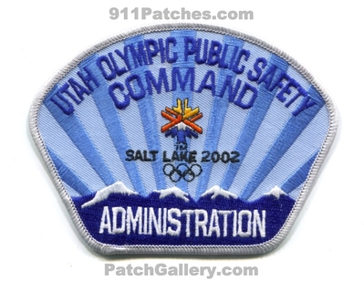 Utah Olympic Public Safety Command Administration Salt Lake 2002 Winter Olympics (Utah)
Scan By: PatchGallery.com
Keywords: department dept. of dps fire ems police