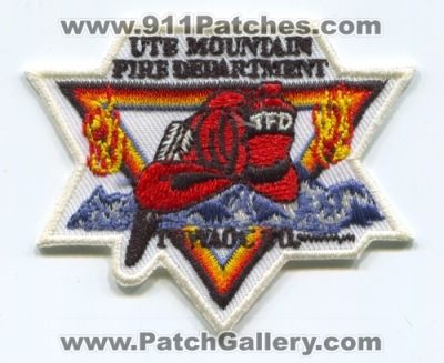 Ute Mountain Fire Department Towaoc Patch (Colorado)
[b]Scan From: Our Collection[/b]
Keywords: dept. tfd co.
