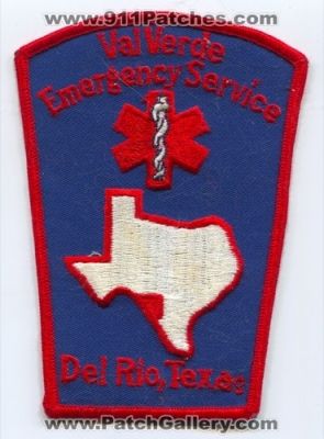 Val Verde Emergency Service Patch (Texas)
Scan By: PatchGallery.com
Keywords: ems medical services del rio