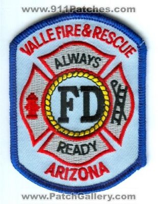 Valle Fire and Rescue Department (Arizona)
Scan By: PatchGallery.com
Keywords: & dept. fd