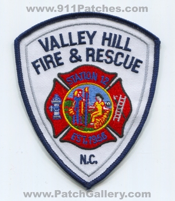 Valley Hill Fire and Rescue Department Station 12 Patch (North Carolina)
Scan By: PatchGallery.com
Keywords: & dept. est. 1956 n.c.