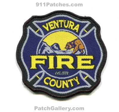 Ventura County Fire Department Patch (California) (Hat Size)
Scan By: PatchGallery.com
[b]Patch Made By: 911Patches.com[/b]
Keywords: co. dept.