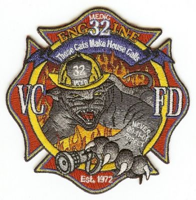 Ventura County Fire Station 32
Thanks to PaulsFirePatches.com for this scan.
Keywords: california engine medic vcfd