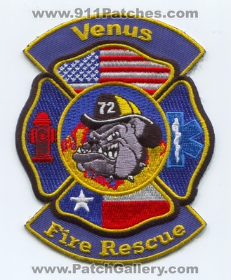 Venus Fire Rescue Department 72 Patch (Texas)
Scan By: PatchGallery.com
Keywords: dept.