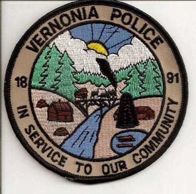 Vernonia Police
Thanks to EmblemAndPatchSales.com for this scan.
Keywords: oregon