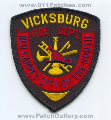 Vicksburg Fire Department Patch (Mississippi)
Scan By: PatchGallery.com
Keywords: dept. red carpet city of the south