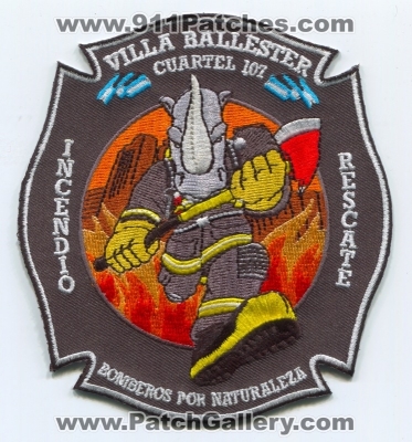 Villa Ballester Fire Engine 107 Patch (Argentina)
Scan By: PatchGallery.com
Keywords: cuartel incendio rescate bomberos por naturaleza
