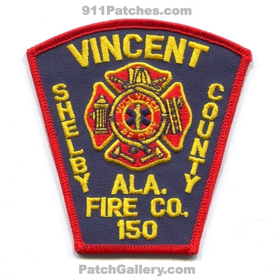Vincent Fire Company 150 Shelby County Patch (Alabama)
Scan By: PatchGallery.com
Keywords: co. ala. department dept.