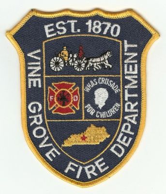 Vine Grove Fire Department
Thanks to PaulsFirePatches.com for this scan.
Keywords: kentucky