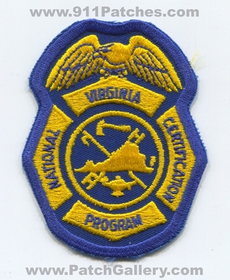 Virginia State National Certification Program Fire Department Patch (Virginia)
Scan By: PatchGallery.com
Keywords: certified licensed registered dept.
