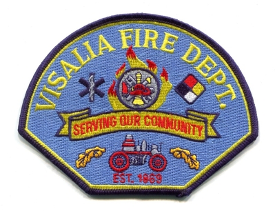Visalia Fire Department Patch (California)
Scan By: PatchGallery.com
Keywords: dept. serving our community est. 1869