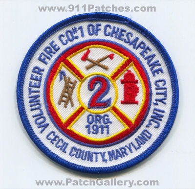 Volunteer Fire Company Number 1 of Chesapeake City Inc Cecil County Patch (Maryland)
Scan By: PatchGallery.com
Keywords: co. no. #1 #2 inc. org. 1911 department dept.