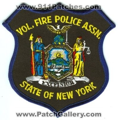 Volunteer Fire Police Association State of New York Patch (New York)
[b]Scan From: Our Collection[/b]
Keywords: assn