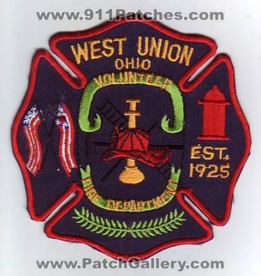 West Union Volunteer Fire Department (Ohio)
Thanks to Dave Slade for this scan.
Keywords: dept.