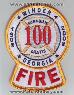 Winder Fire Department 100 Years (Georgia)
Thanks to Dave Slade for this scan.
Keywords: dept.